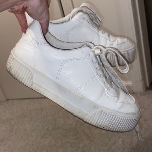 White platform sneakers